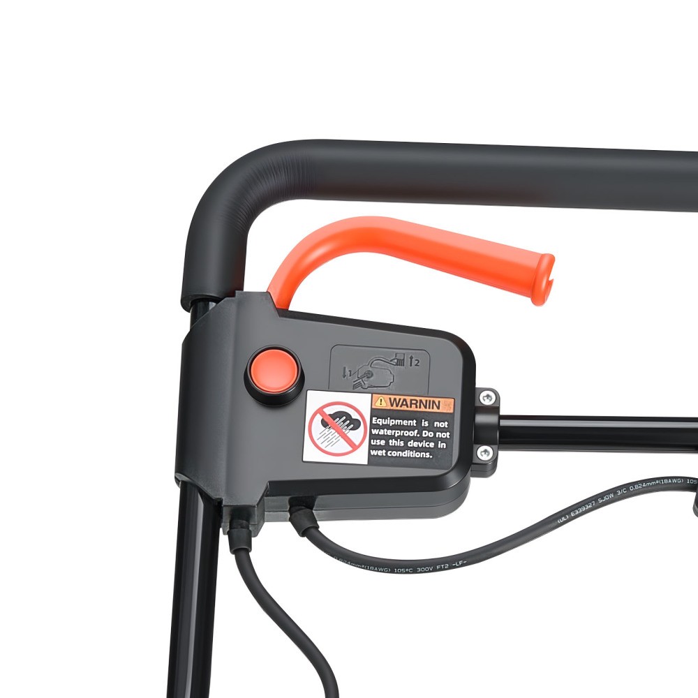 Plate Compactor, 130W Output Electric Ground Rammer, 5 kN Force, 3.9 in Depth