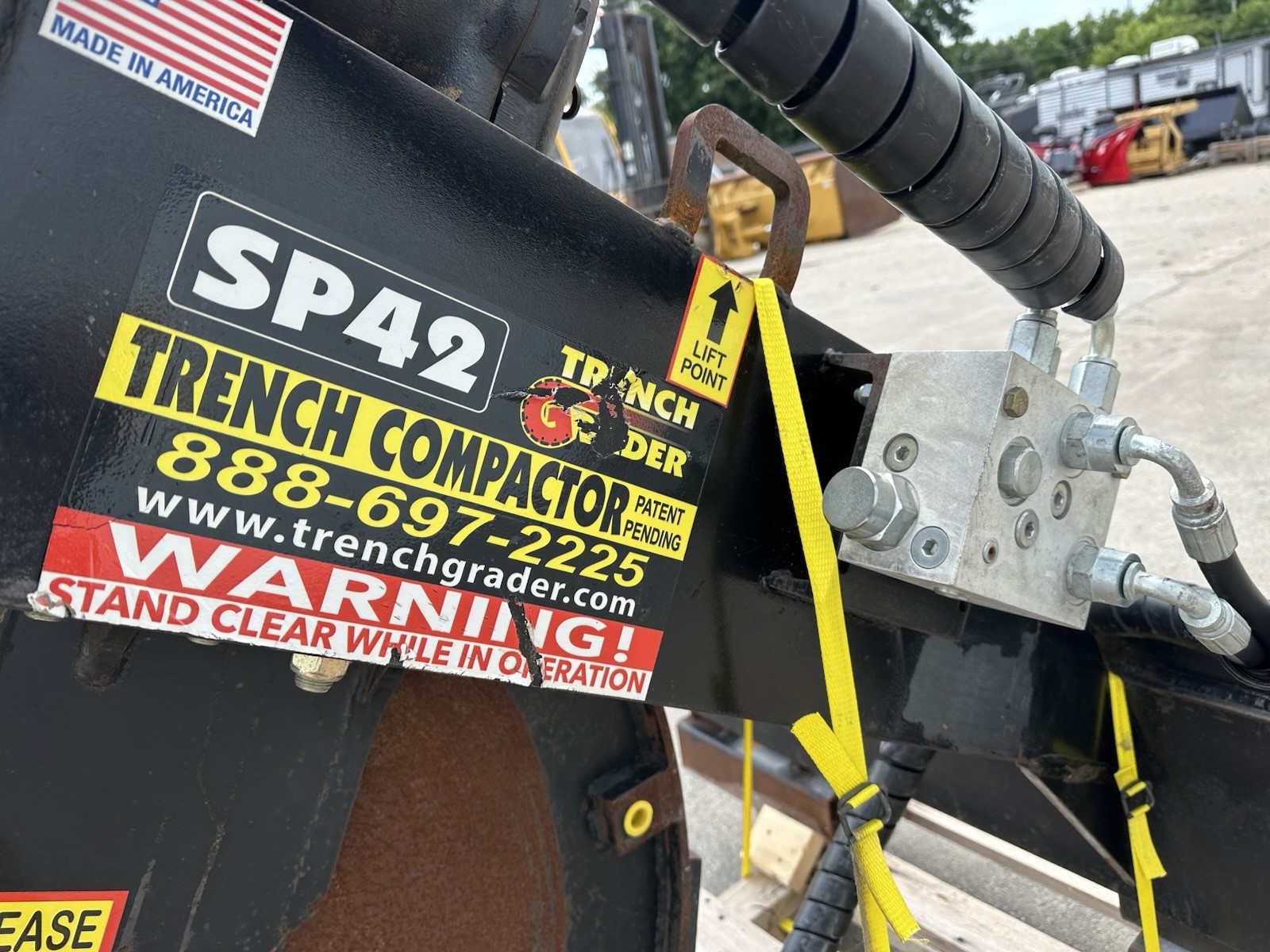 Trench Grader SP42 Vibratory Compactor Wheel SP48 Skid loader Skid steer bobcat