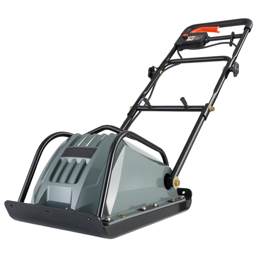 Plate Compactor, 130W Output Electric Ground Rammer, 5 kN Force, 3.9 in Depth
