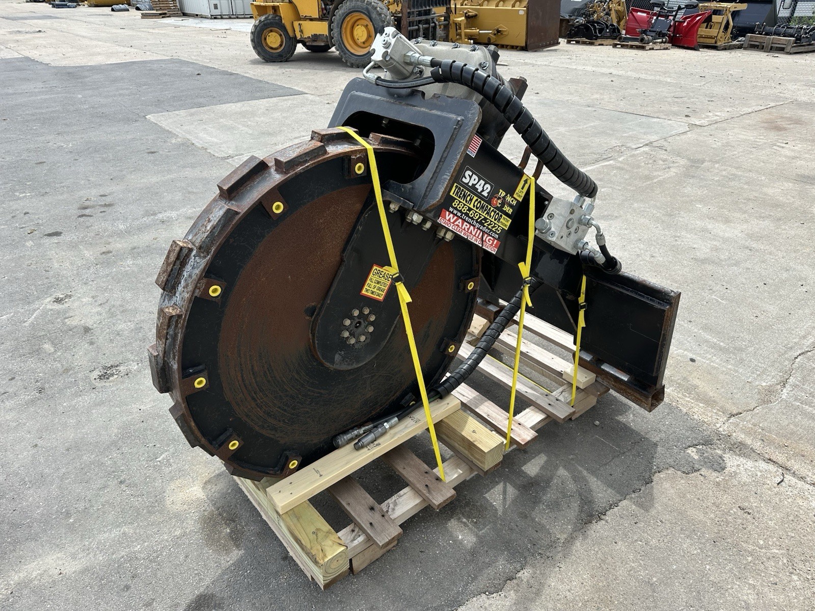 Trench Grader SP42 Vibratory Compactor Wheel SP48 Skid loader Skid steer bobcat