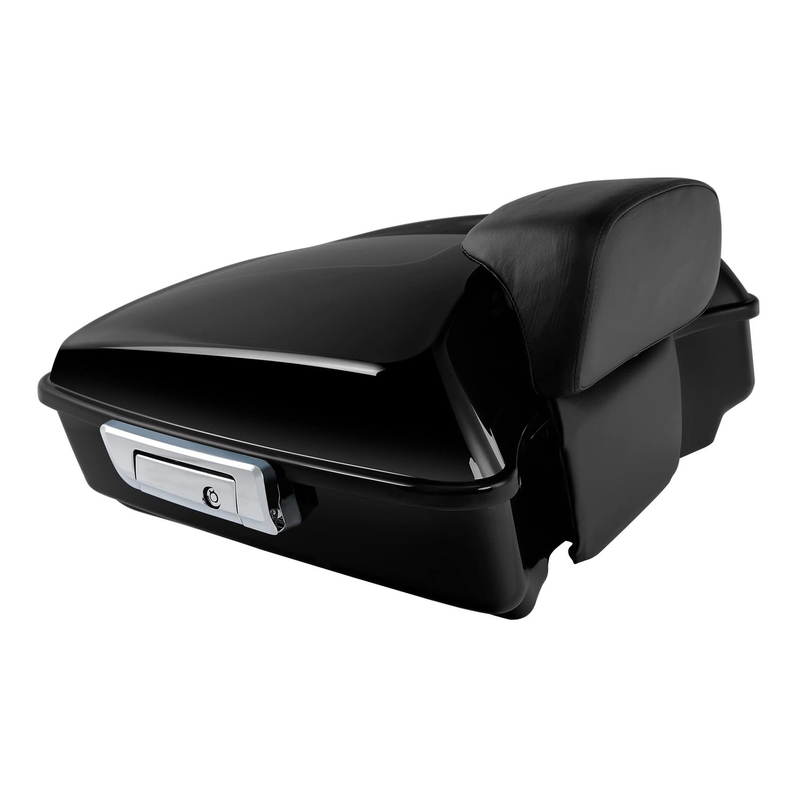 Vivid Black Chopped Trunk Backrest w/Trunk Mounting Rack Fit Fat Boy 2008-2017