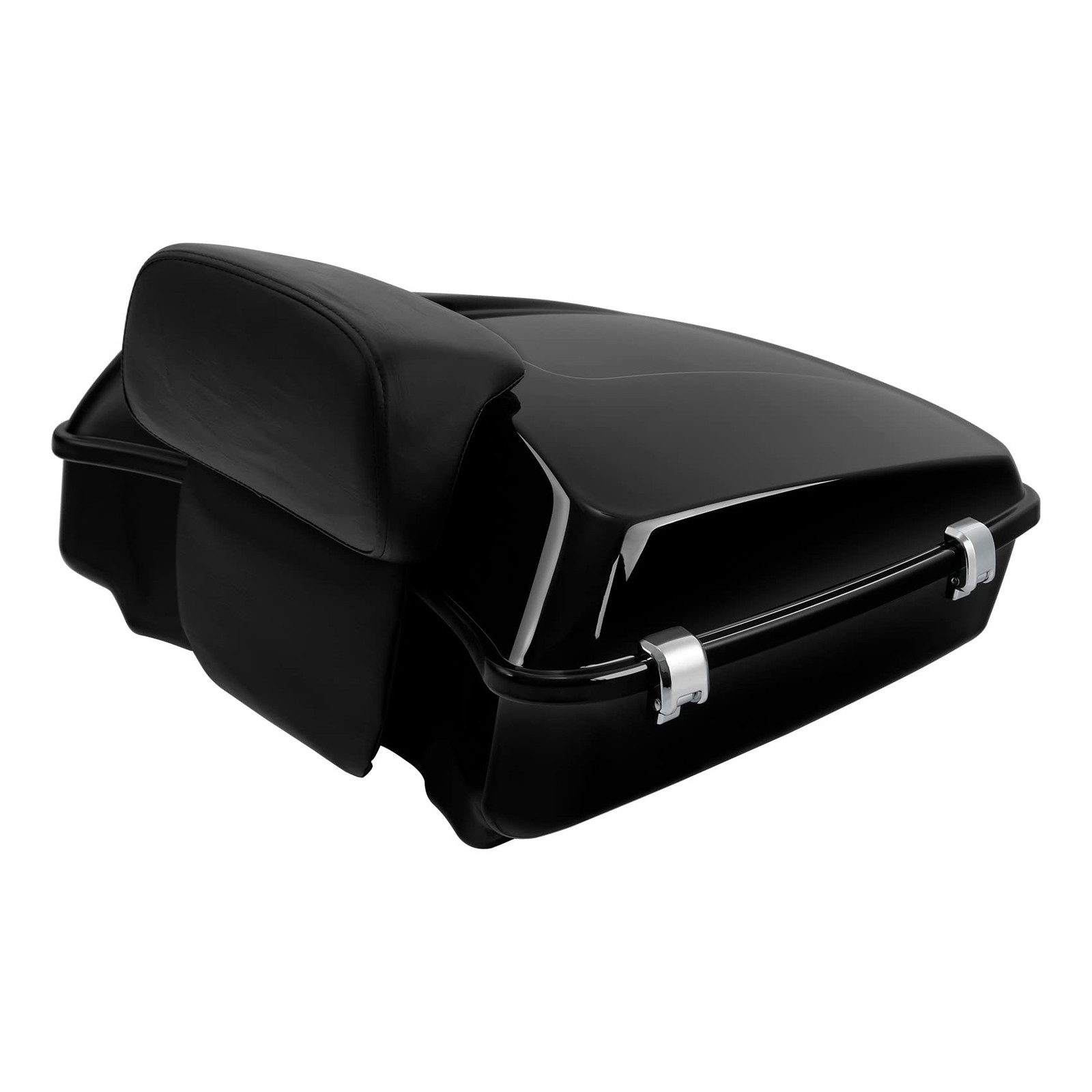Vivid Black Chopped Trunk Backrest w/Trunk Mounting Rack Fit Fat Boy 2008-2017