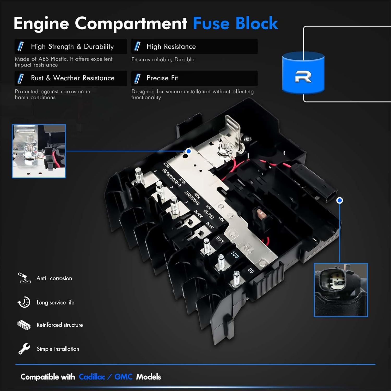 84694241 Battery Distribution Engine Compartment Fuse Block Fit for GMC Sierra 1