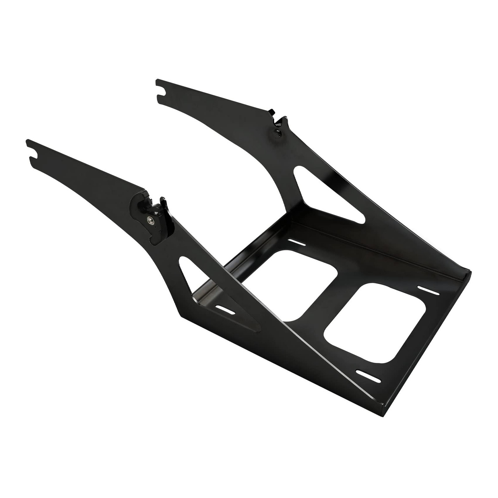 Vivid Black Chopped Trunk Backrest w/Trunk Mounting Rack Fit Fat Boy 2008-2017