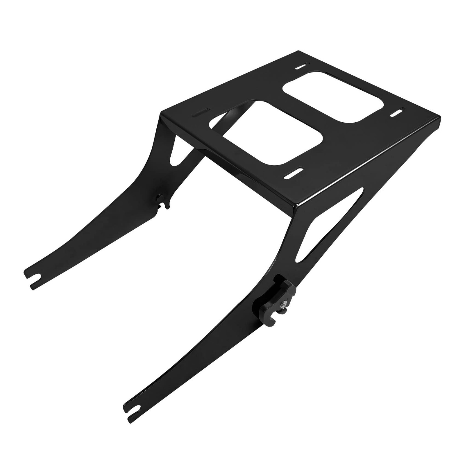 Vivid Black Chopped Trunk Backrest w/Trunk Mounting Rack Fit Fat Boy 2008-2017
